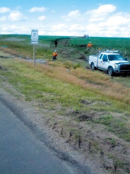 A worker was killed at the intersection of Highways 21 and 9 in the three-car collision on July 15.