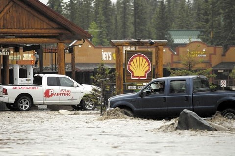 This shot taken in June 2013 shows the impact in Bragg Creek during the flood.