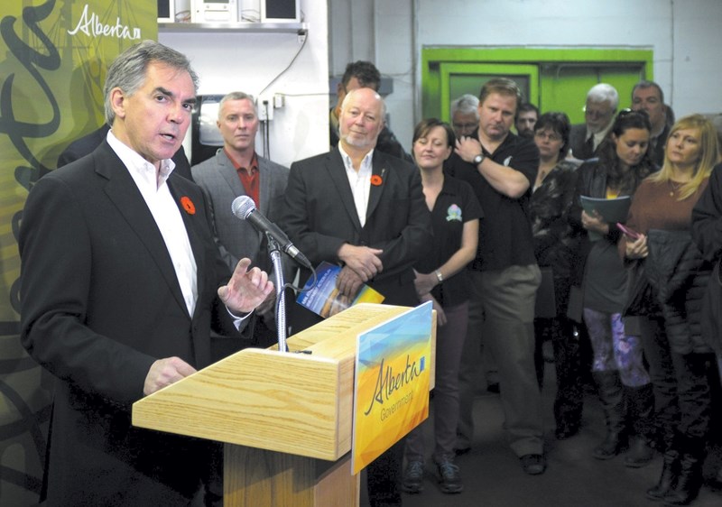 Premier Jim Prentice announced the Rural Development Plan at the MacKay Ice Cream Factory on Oct. 28.