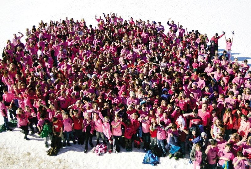 Students from Cochrane High School, Ecole Manachaban Middle School and Elizabeth Barrett Elementary School adorned pink for Pink Shirt Day last year to stand up against