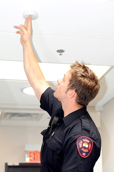 Fire fighters will be visiting homes and testing smoke detectors throughout the month of October as part of Fire Prevention Week.