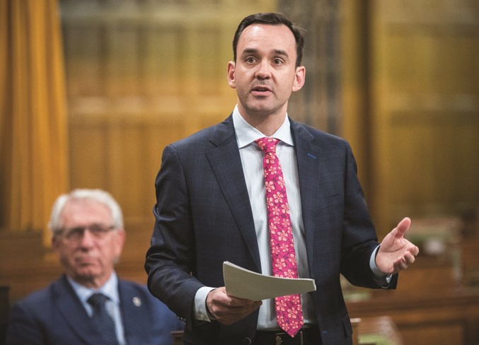 Banff-Airdrie MP Blake Richards speaking in the House of Commons in March.