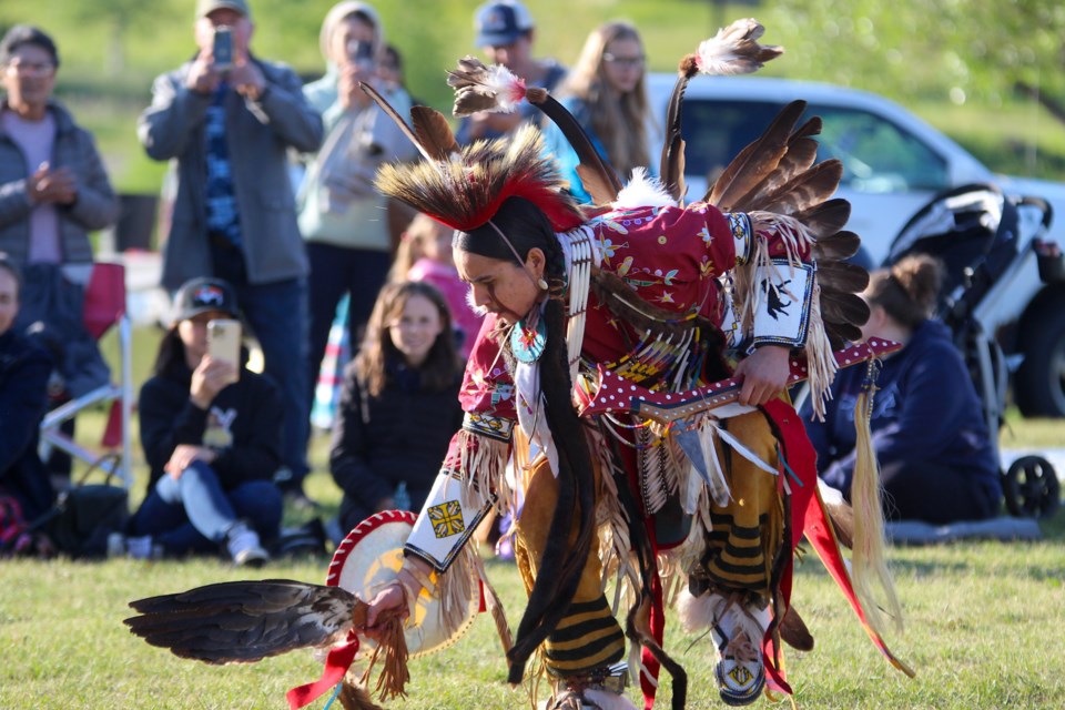 Airdrie's National Indigenous Peoples Day celebration came to Nose Creek Park on June 21. The event featured Elders and performers from the Stoney Nakoda, Tsuu T'ina, Blackfoot, and Metis peoples. 