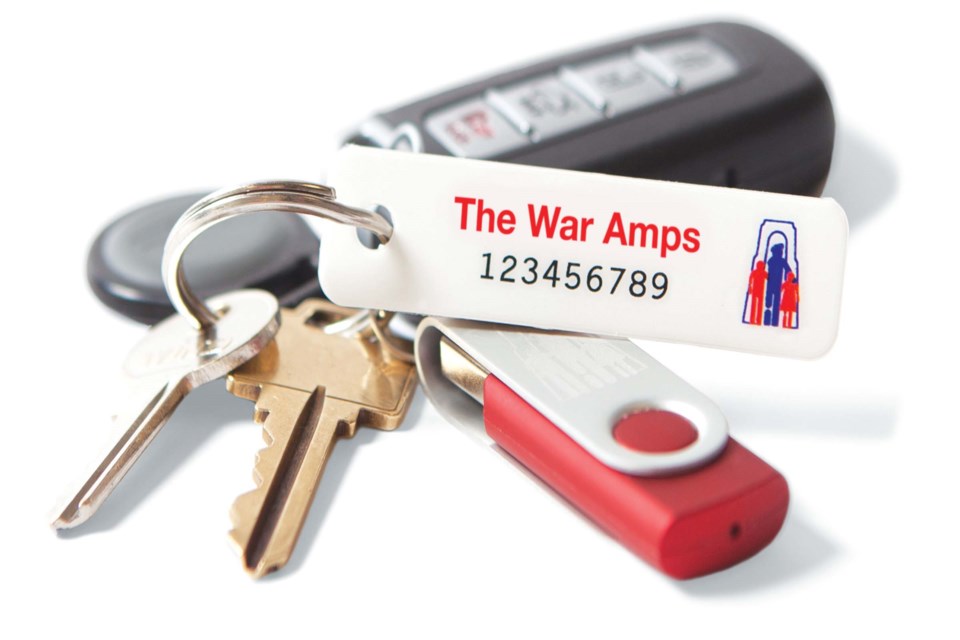 The War Amps key tags will start arriving showing up in Airdrie mailboxes this month. 