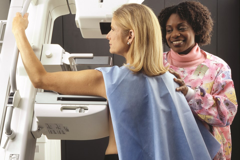 Women between the ages of 50 and 74 are encouraged to undergo regular cancer screening and mammograms as part of Alberta's Breast Cancer Screening Program.