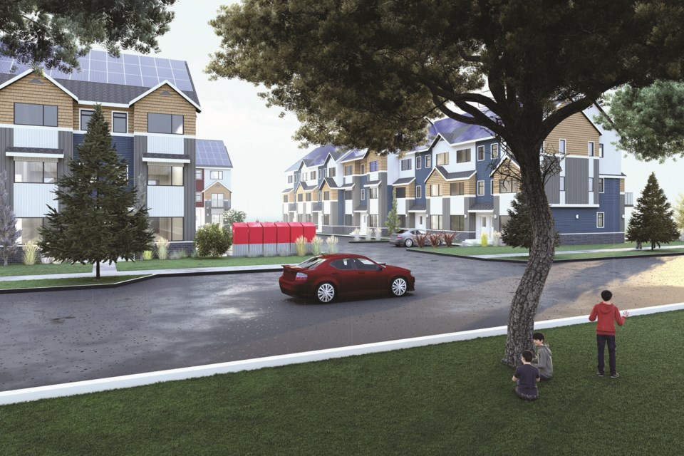 Sol Verde Townhomes in Chestermere will begin construction on 64 energy-efficient and accessible townhomes in the new residential community of South Shore.