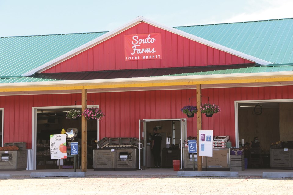 Souto Farms, a family owned and run farm based in BC, has opened an Airdrie market to sell their locally grown and out-of-province farmed goods. 