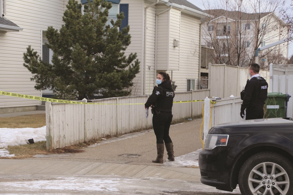 Airdrie RCMP officers wardoned off part of the TransCanada Trail near Willow Brook on Jan. 26 as part of an ongoing investigation.