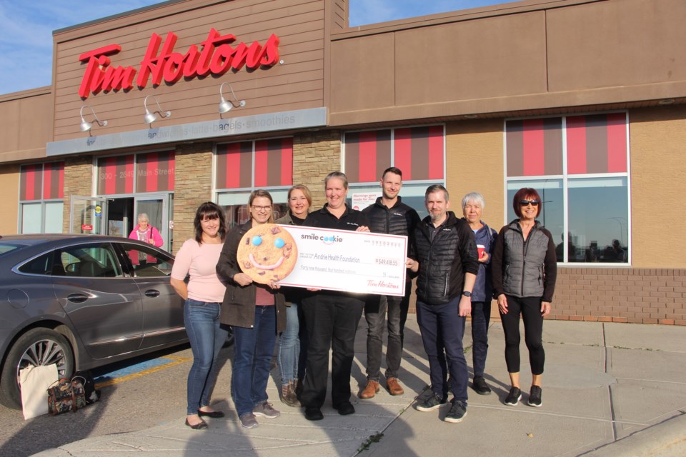 The Tim Hortons Smile Cookie campaign, which ran from Sept. 19 to 25, raised $49,418.55 for the Airdrie Health Foundation.