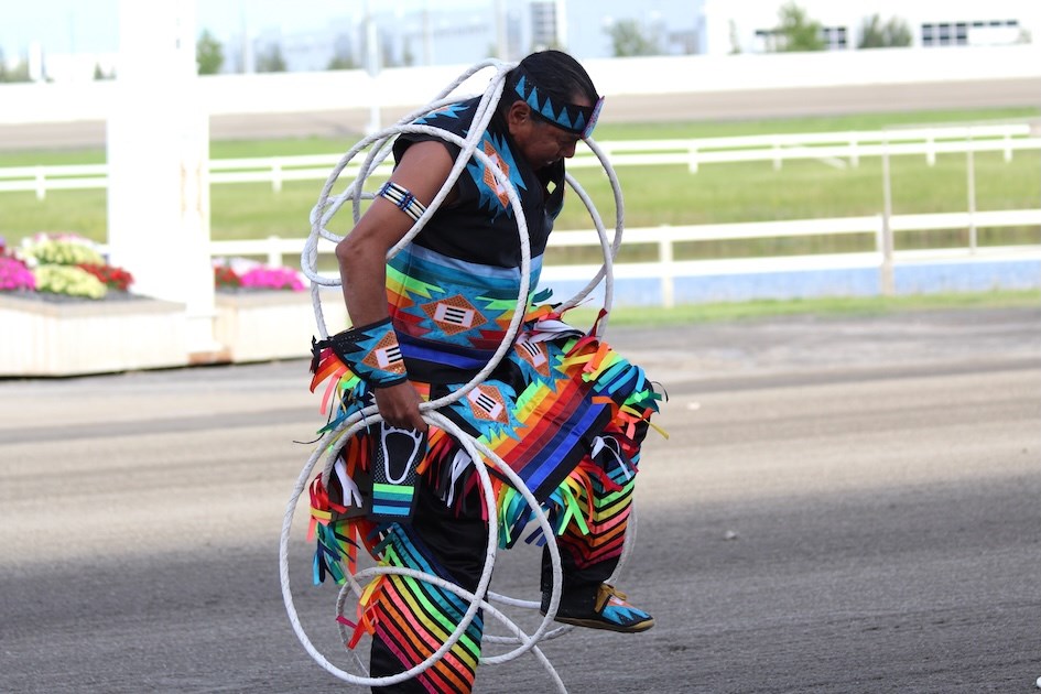 A hoop dance performance opened up the The Musical Ride show at Century Downs on Saturday and Sunday, Aug. 9 and 10.