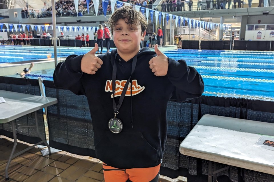 Silver and double bronze medalist Xavier Johanson for the 50 metre freestyle, 50 metre backstroke, and the 50 metre butterfly.
