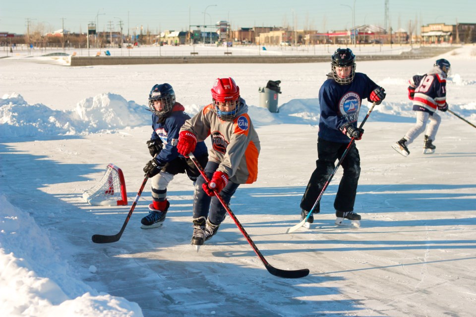 Airdrie faced off against a team from Chestermere on Wednesday, Dec. 29 at the Western Canadian Pond Hockey Championship.