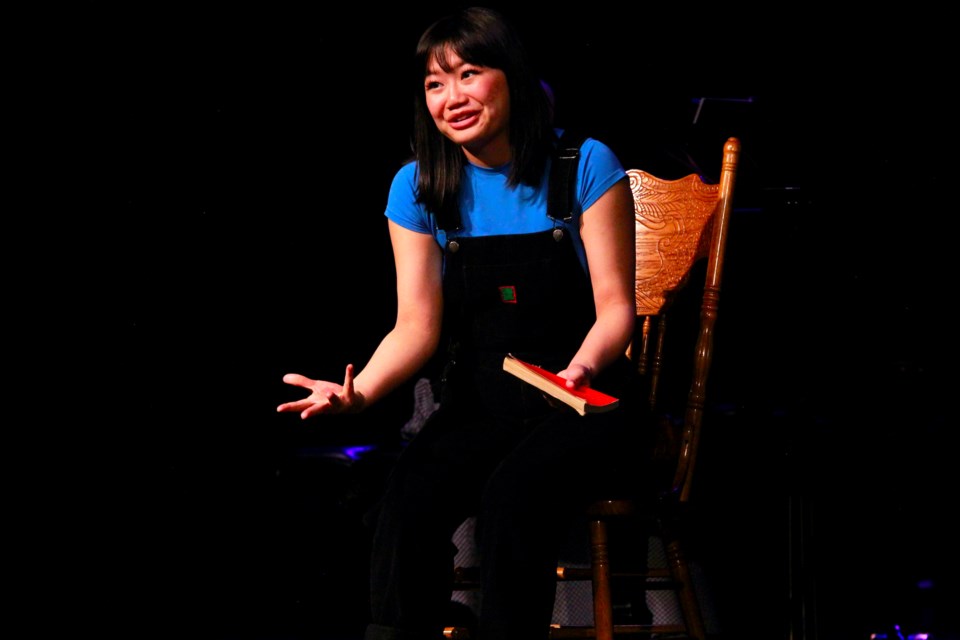 Leah Chan sings "I love Play Rehearsal" at the Airdrie Rotary Festival Showcase at the Polaris Theatre on April 27.