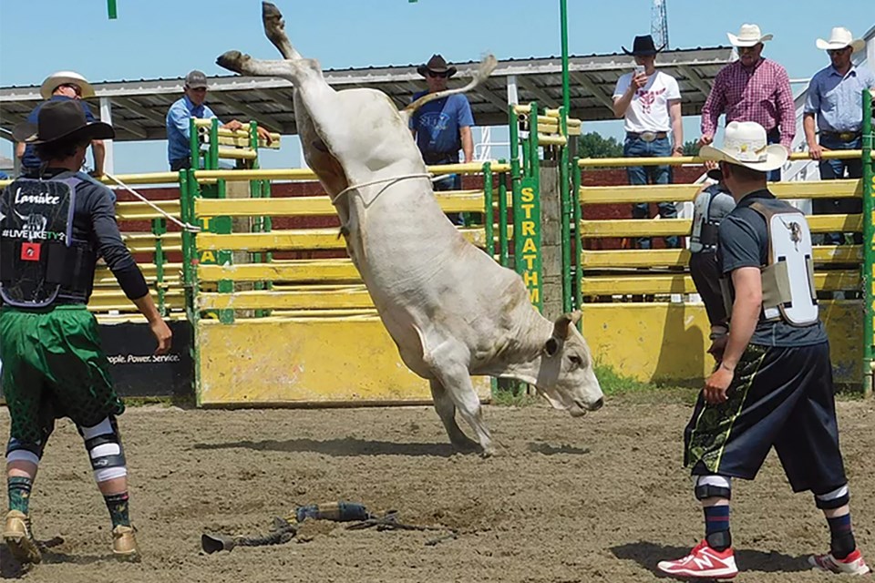 The Rocky View Chestermere Agricultural Society is hosting the city's first sanctioned bull riding event at a corral across from Chestermere Lake on July 23.