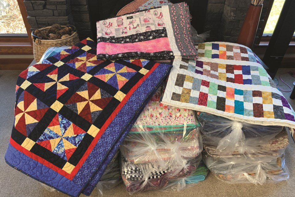 The Dalemead Quilt Guild sent out a call to local quilters to donate quilts and funds in support of ICU nurses at Calgary's South Health Campus, donating more than 150 quilts.