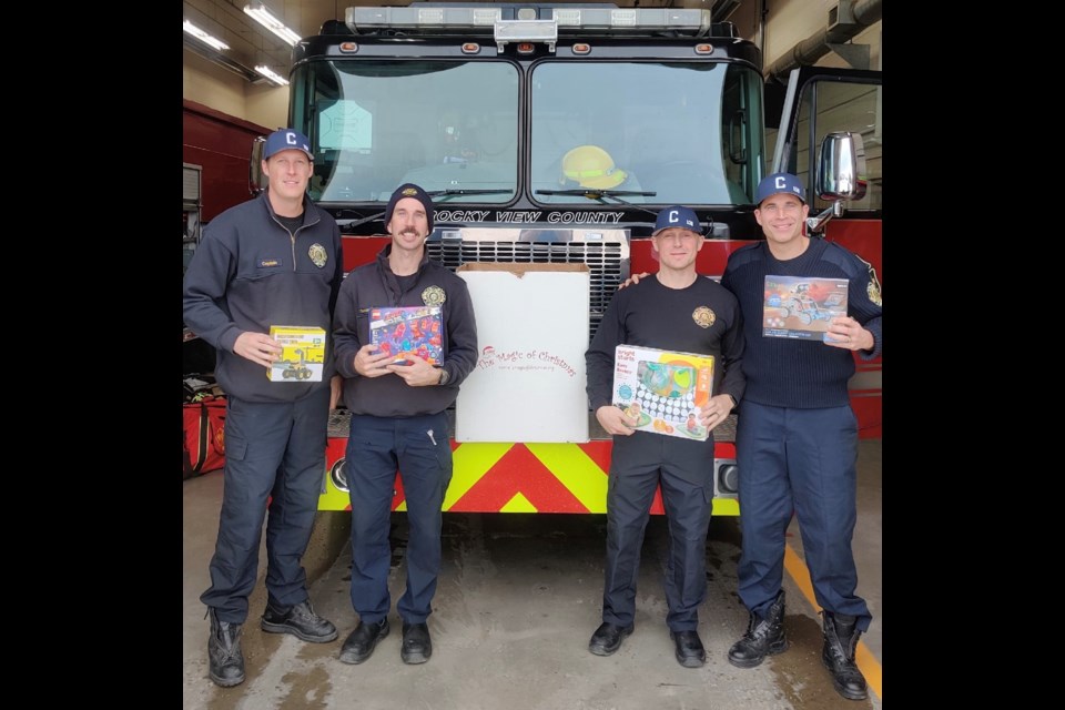 (Left to right) Captain Paul Selmem, Firefighter Brenton Boswell, Firefighter Matt Richie, and Firefighter John Morris.