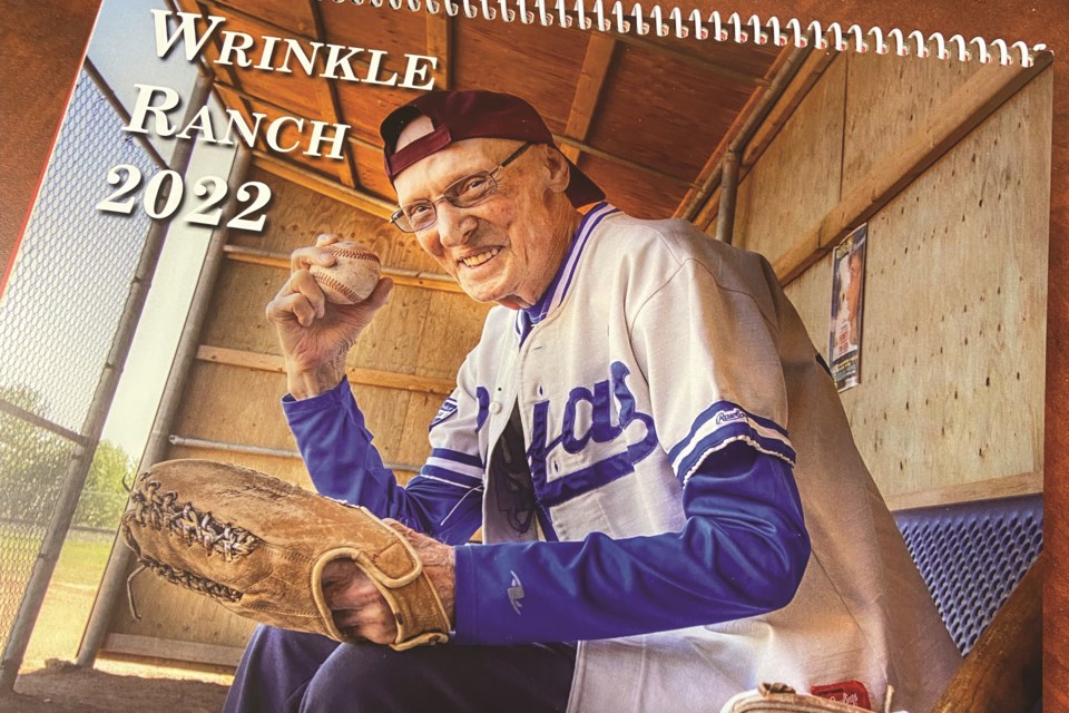 The cover of Rocky View Lodge's 2022 Wrinkle Ranch calendar featured resident Gary Keeler, who passed away shortly after the photoshoot.