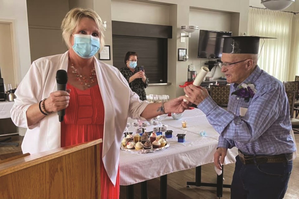 Residents at Rocky View Lodge in Crossfield were treated with the university experience during the month of February. Photo submitted/For Rocky View Weekly