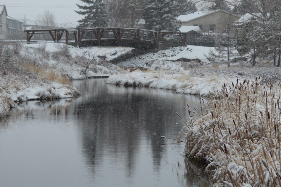 Heavy wet snow Thursday and Friday in Airdrie area.