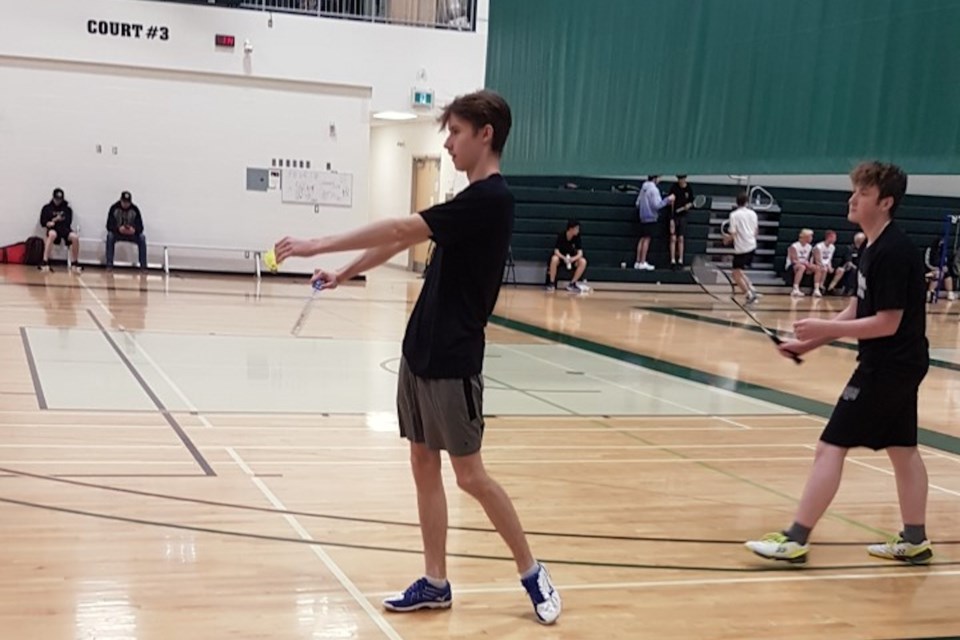 The Phoenix senior boys’ doubles team, Andrew Berkshire and Dylan Koebel took fourth place in their age and division during the 2022 provincial badminton championship.