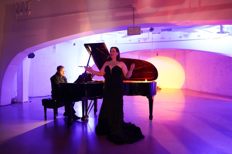 Kathleen Morrison, founder, and artistic and executive director of Alberta Vocal Arts, performs Chiaroscuro together with pianist Carlos Foggin.