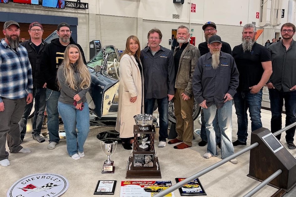 Beiseker's Heighton Auto Restorations won the Jim Leslie Memorial "Best In Show" Award at Calgary's 2025 World of Wheels.
