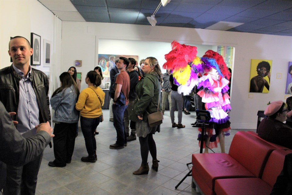 Opening night of a pop-up art show which also officially opened Pride Week 2022 in Fort St. John. May 28, 2022