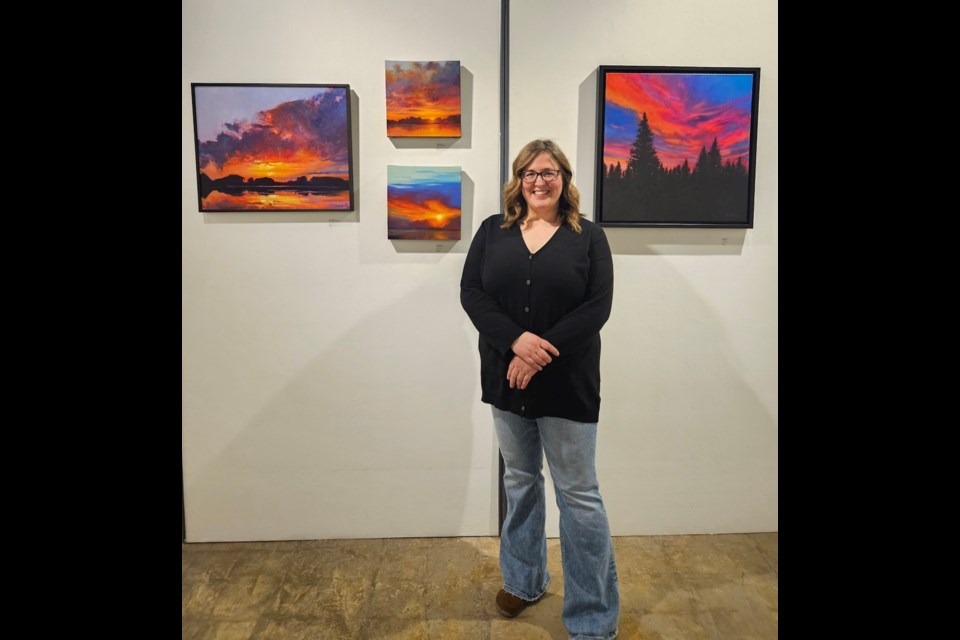 Alison Newth at the opening of 'Landscapes of the North' on Friday, April 7