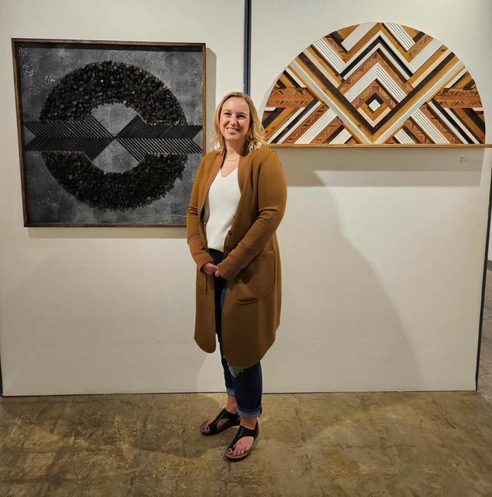 becky-banack-at-the-opening-of-her-exhibit