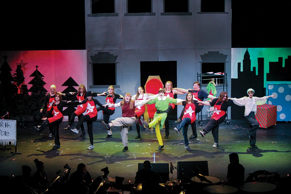 North Peace Secondary students dance and perform one of the many musical scenes of 'Elf the Musical'