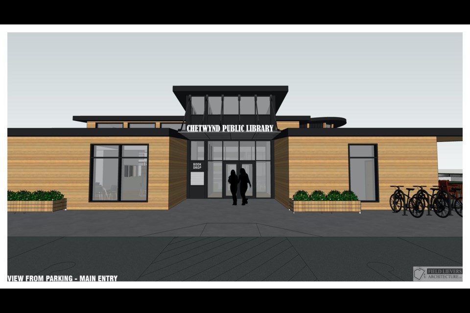 Artist rendering of the new Chetwynd library. (Peace River Regional District)