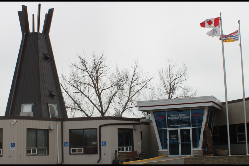 The Peace River Regional District board office in Dawson Creek. 