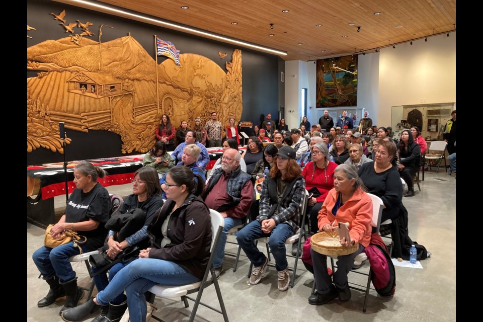 Members of the Saik'uz First Nation and other concerned residents in attendance. 