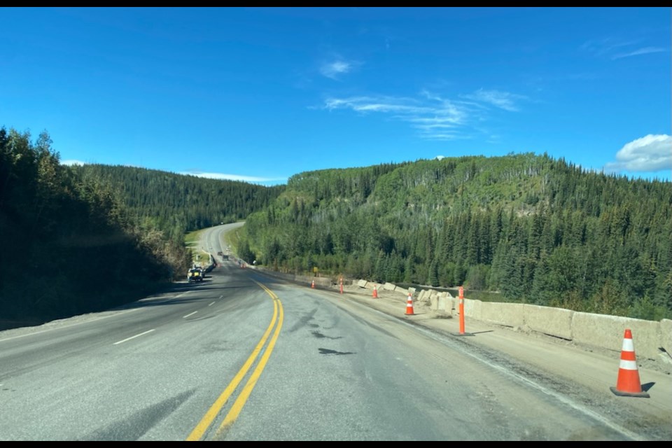 Alaska Highway at the Sikanni river bridge. (Submitted)