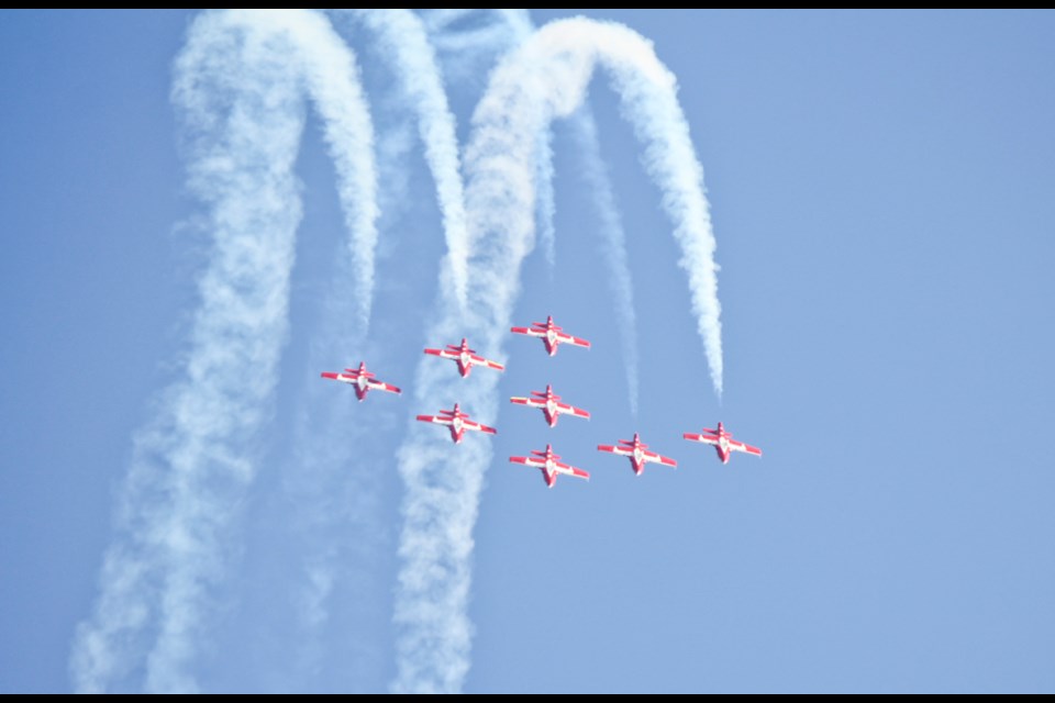 The Canadian Forces Snowbirds swooped over Fort St. John Saturday during the return of the International Air Show.