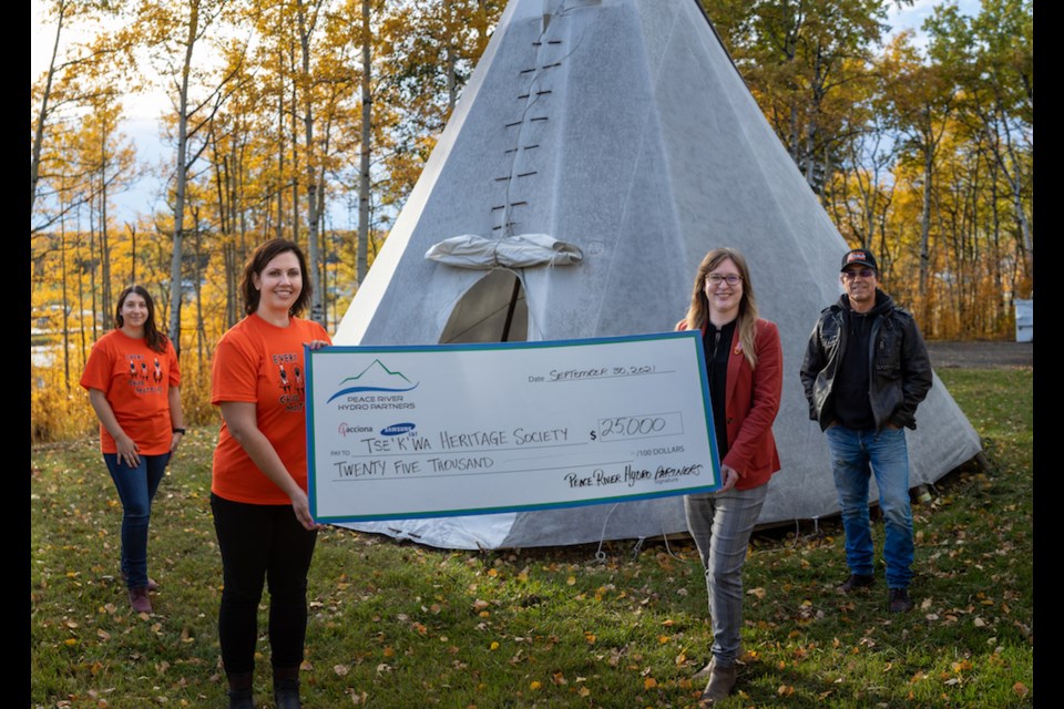 The Tse’k’wa Heritage Society received a $25,000 gift from Peace River Hydro Partners to support its efforts to develop and preserve the national historic cave site at Charlie Lake. 