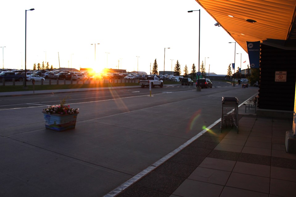 MORNING HAS BROKEN: Visitors to the North Peace Regional Airport were treated to a spectacular sunrise Friday morning. The forecast is for a mix of sun and cloud with a high near 20. There is a risk of an afternoon and evening thunderstorm, though.