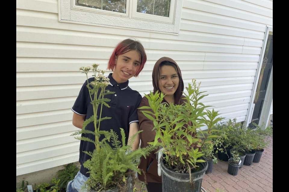 Twin Sisters summer students Lucas Desjarlais and Ninah Brown. 