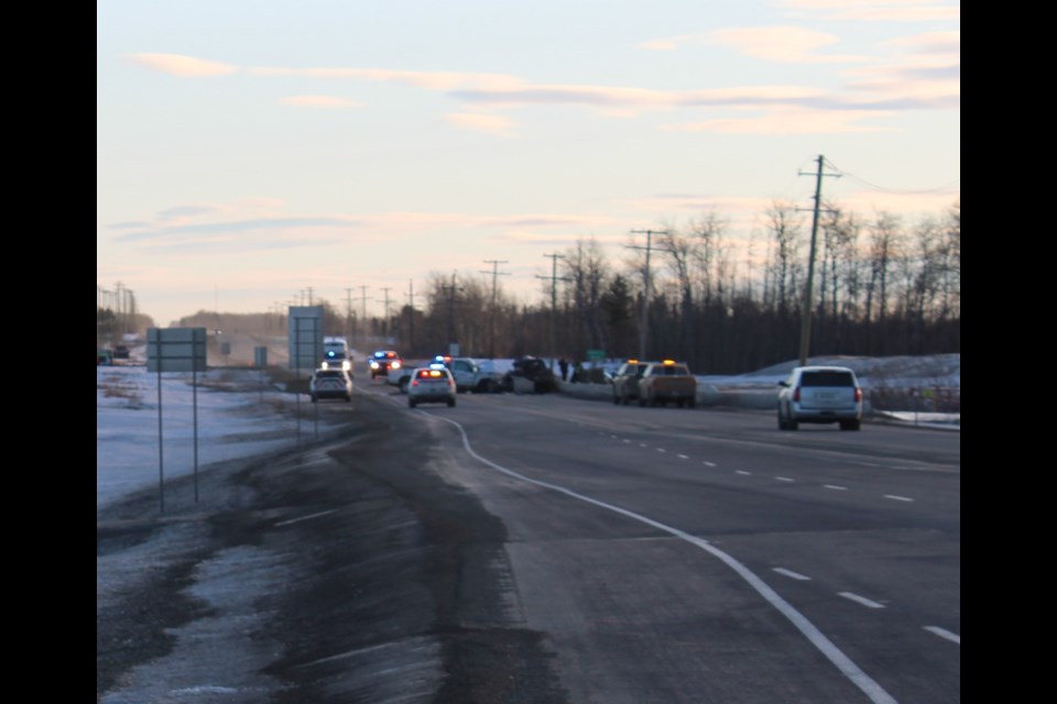 The scene of the incident just past Swanson Lumber Rd on Jan. 26. 