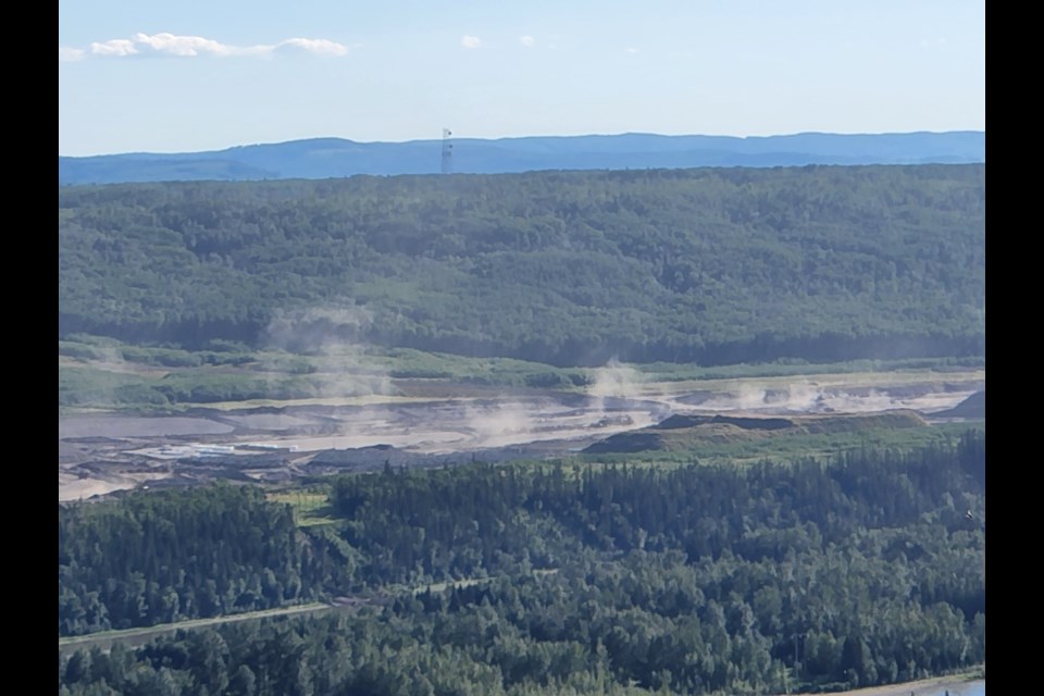 The wind kicking up dust along Old Fort near the P5 and P6 islands. 