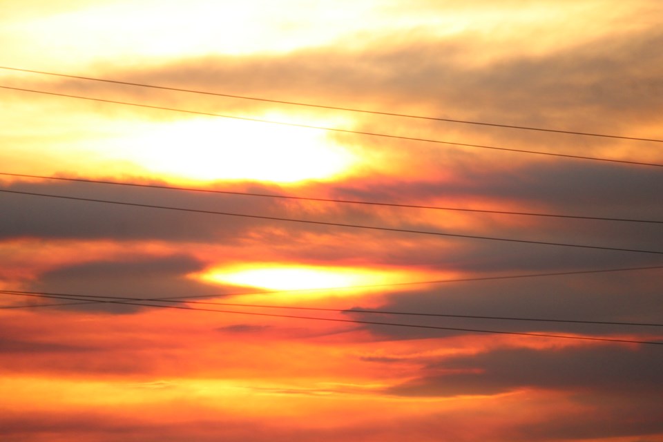 smoky sunset