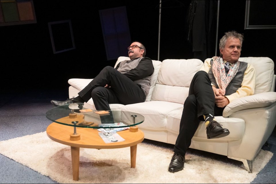 Nathan Cuckow and Doug Mertz in 10 Funerals, Shadow Theatre. Photo by Ian Jackson, Epic Photography.