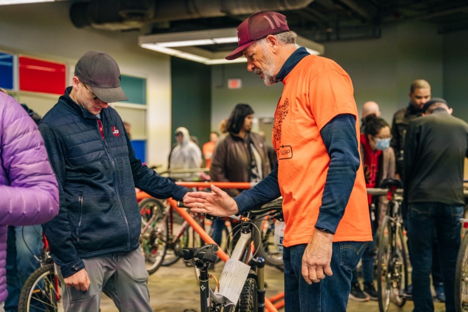 At a Bike Swap event in Calgary in May 2022. Photo: Laura Grant