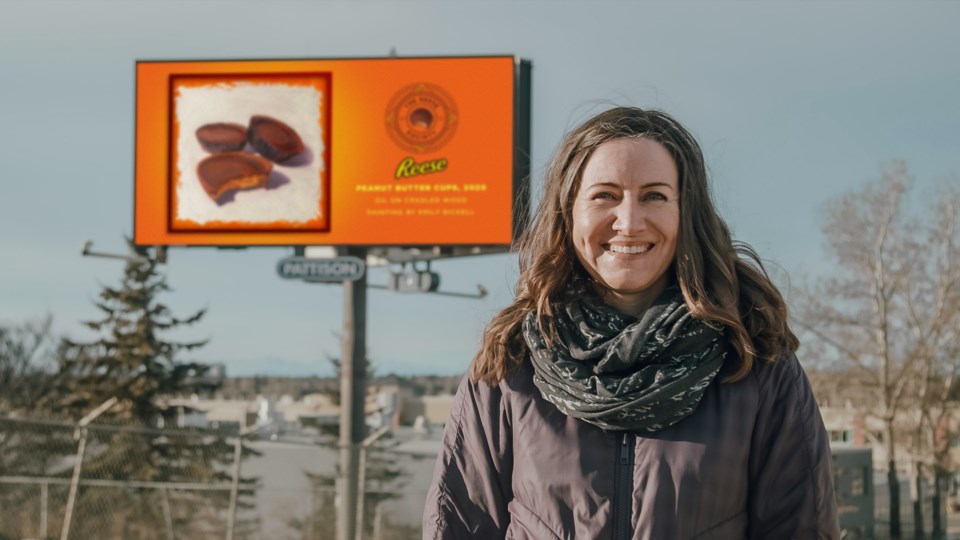 Calgary resident Emily Bickell with Billboard