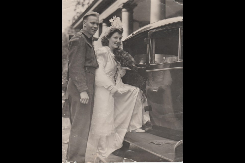 Doreen Kamis and John Anders-Christoffersen, wed in the U.K. in 1946. Photo supplied by Cheryl Rowe.