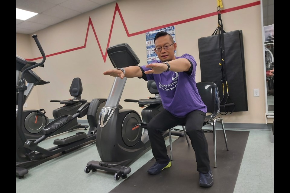 Dr. Haidong Liang and his team at the Westend Seniors Activity Centre recorded exercises on video, giving seniors at home a vital link to staying physically active during the pandemic. Photo: Kate Wilson
