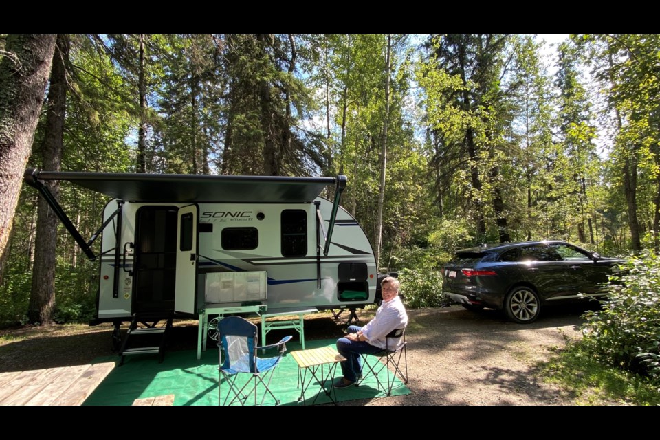 Bill Burnett, shown here at Wabamun Lake Provincial Park last year, is looking forward to relaxing at an Alberta campground again this summer.