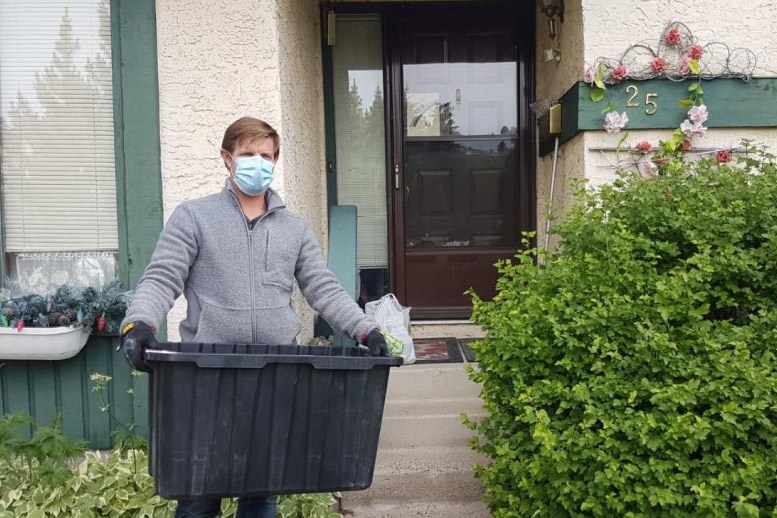 Craig Wiens, owner of Kingsmith Builders, has been delivering groceries to homes in Cochrane since mid-March. Photo supplied