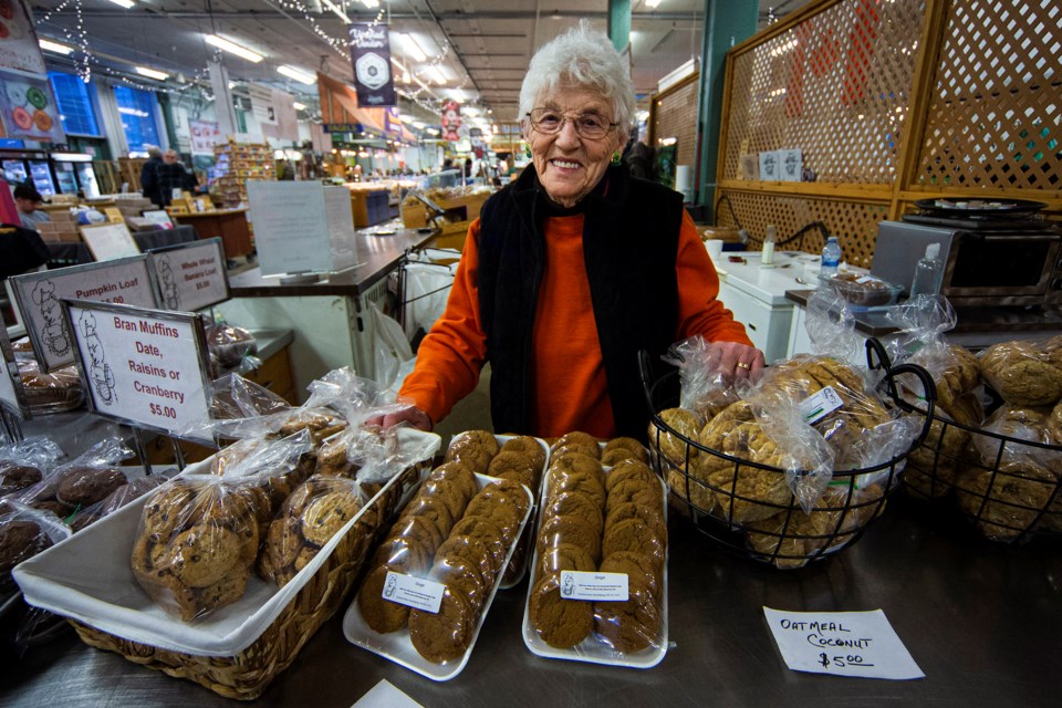 Evelyn Dickhout, better know as the owner/operator of Gramma Bear's Home Baking, can be found at her station at the Old Strathcona Farmer's Market every Saturday. CHRIS COLBOURNE/St. Albert Gazette