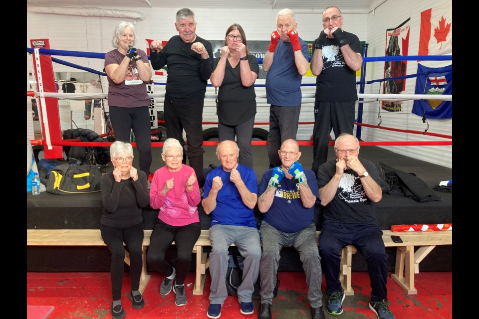 The Lacombe Dopamain Gym fighters. All photos supplied by Doug Rowe. 